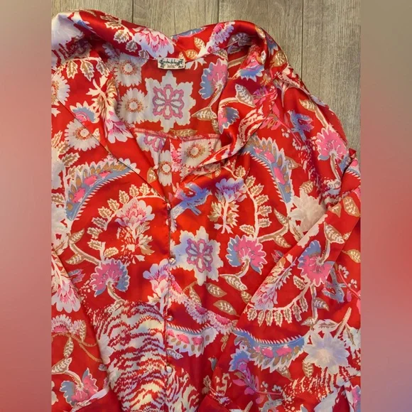 Free People Red Floral Pajama Set - Picture 8 of 11